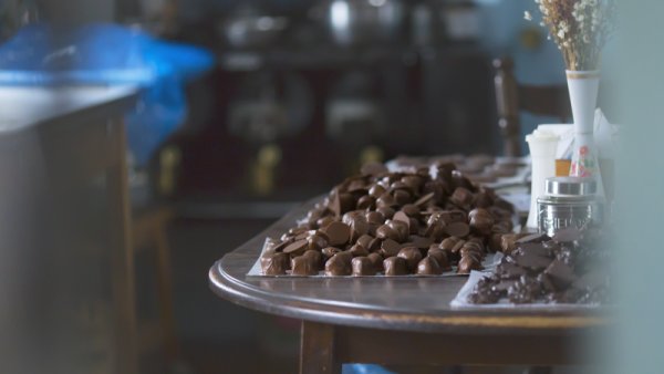 Malinda's Chocolates cooling before packaging